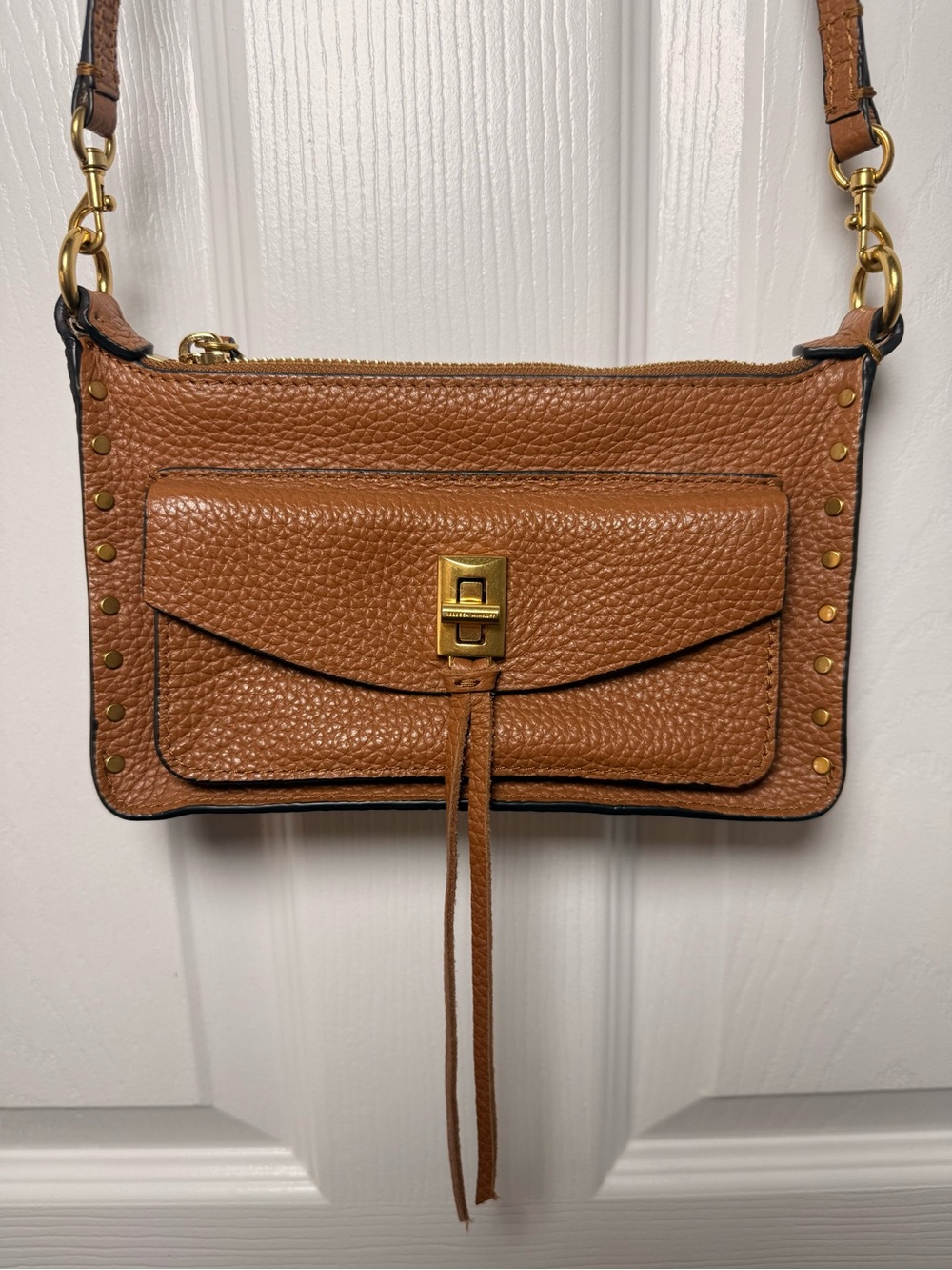 Rebecca Minkoff Mini Darren Leather Bag. Carmello